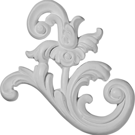 Ekena Millwork 8 7/8"W x 7 1/8"H x 3/8"P Terrones Scroll Onlay, Left ONL08X07TS-L